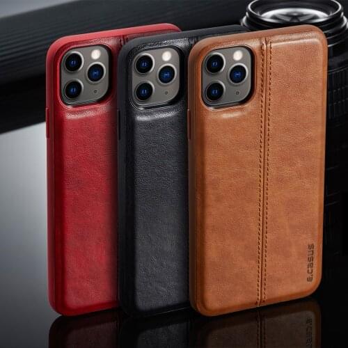 For iPhone 11 11 Pro 11 Pro Max Case SLIM Luxury Leather Back Case Cover For iPhone 11 XR XS MAX 8 7 6 Plus Shockproof Case