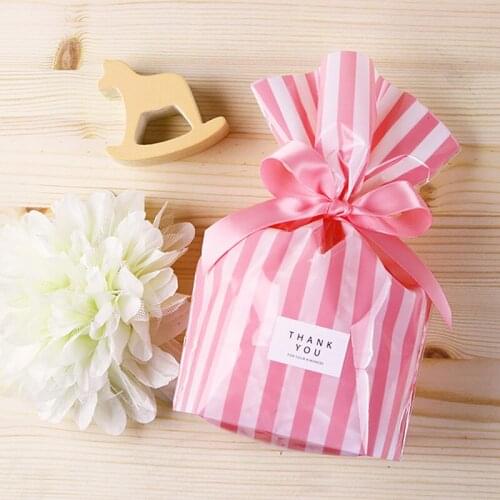 Color printing vertical bar Plastic Bags Candy Cookie Biscuit bread baking Packing Wedding Baby Shower Party Favor Gift Bags