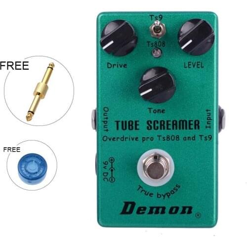 Demon TS808 Tube Screamer Overdrive Pro Vintage Electric Guitar Effect Pedal 2 in 1 Overdrive And True Buypass