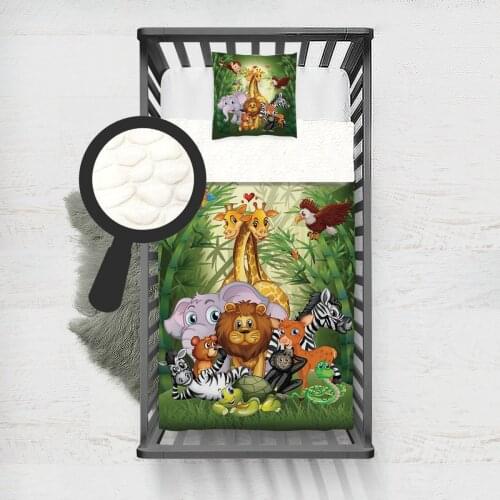 Kids Minky Blanket Super Soft and Warm Baby Blankets Children for Couch and Bed New Safari Animals Green Model 313