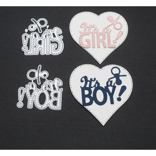 Knife Mould DIY Decor Craft It is a Boy Embossing Art Paper Card Carbon Steel Scrapbooking Metal Cutting Dies Stencils Die Cuts