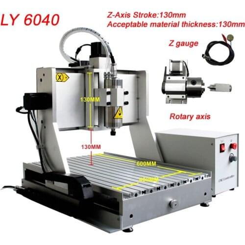 CNC 6040z 2.2kw USB Router Engraver-Machine Mach3 Control 4Axis CNC Wood Carving Machine Woodworking Milling Lathe Water Cooling