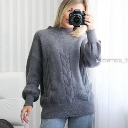 GIGOGOU Winter Warm Womens Sweater Thick Warm Koeran Fashion Turtleneck Top Female Jumper Cable Twist Oversized Pullover Ladies