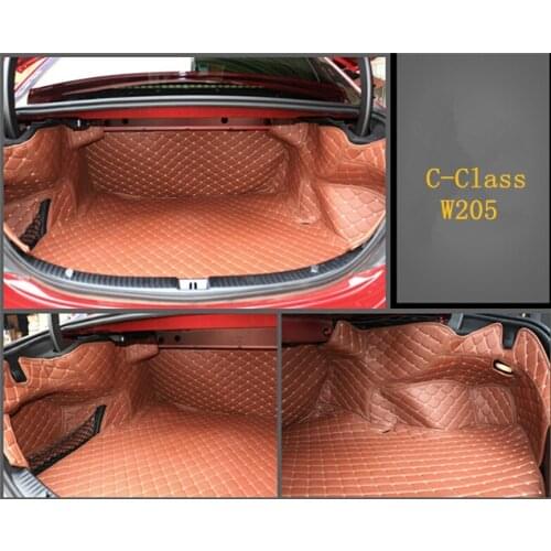 Good quality! Special car trunk mats for Mercedes Benz C Class W205 2018-2014 waterproof cargo liner boot carpets,Free shipping