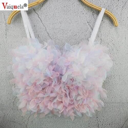 Faux bras solid color camisole bra nightclub party sexy Cropped Top Vest топ Plus Size Floral Corselets Bustier топик женский