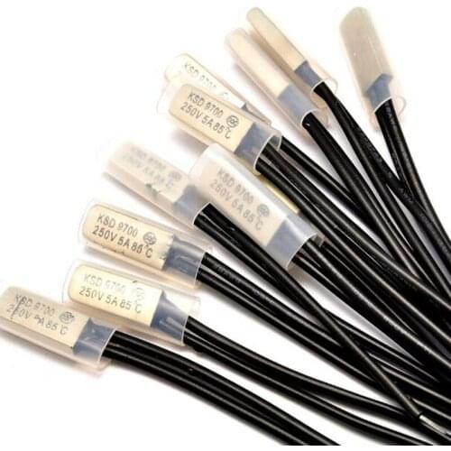 50pcs KSD9700 45~140 Degrees Normal Close Temperature Controller Detect Switch Thermal Prot