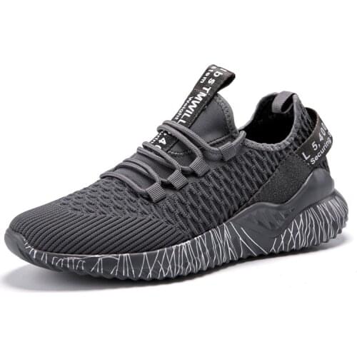 2021 New Fashion Sneaker for Men Light Weight Breathable Mesh Shoes Outdoor Sports Gym Shoes Fly Weave Comfortable Jogging Shoes