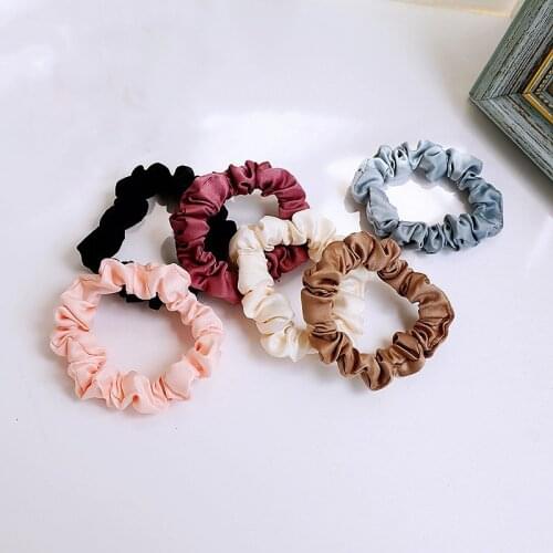 100% High Stretch Headband Silk Skinnies Bow Ties Ropes Bands Scrunchy Elastics Ponytail Holders Women Girls Hair Accessories