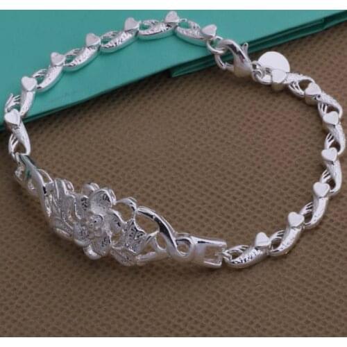 AH007 Hot sterling bracelet, sterling fashion jewelry plated /ahbaiyia avdajmka silver color