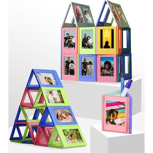 Magnetic Photo Frame Fujifilm Instax Mini Film Photo Frame Colorful DIY Magnetic Fridge Picture Frame Home Decoration Frame