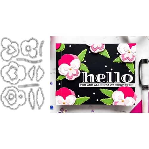 3D Pleasant Pansy Metal Cutting Dies Scrapbooking Album Paper DIY Cards Crafts Embossing Dies New 2020