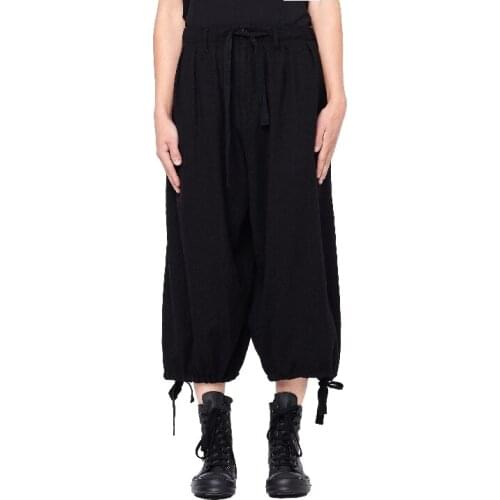 Mens casual pants, woolen trousers, wide leg pants, autumn and winter youth fashion, urban fashion
