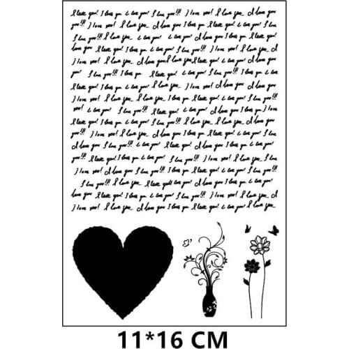 2021 New Love Text Clear Stamps DIY Scrapbooking Craft Supplies Rubber Silicon Seals Card Photo Album Hobby ink pad Stamping