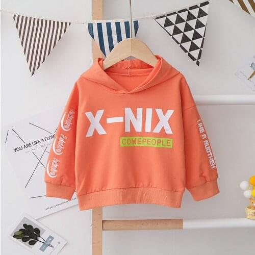 2021 New Spring Autumn Baby Boys Girls Clothes Cotton Letters Hoodies Children Kids Casual T-Shirt Sportswear Infant Clothing