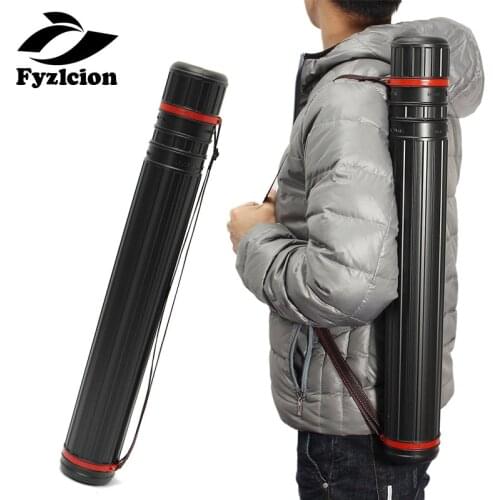 Hunting Arrow Bag Quiver 65cm-105cm PE Telescopic Arrow Archery holder Arrow Tube for 20pcs arrows with Adjustable back strap