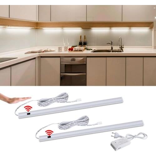 Hand Sweep Smart Switch LED Under Cabinet Light Kitchen Lamp PIR Motion Sensor LED Tube 30cm 40cm 50cm Bedroom Closet Night Lamp