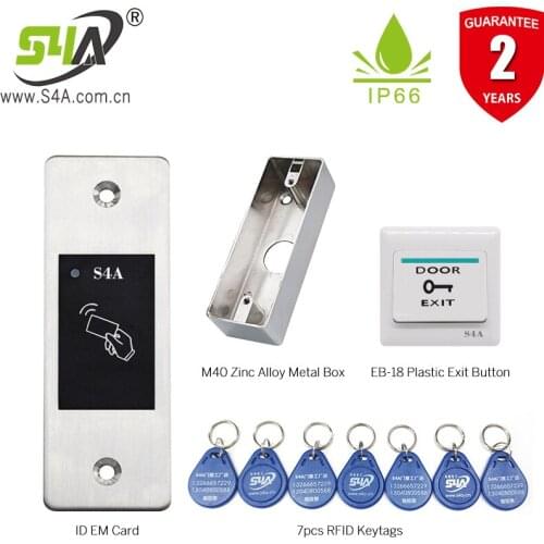 S4A IP66 Waterproof Metal Case Door lock Access Control scanner RFID 125KHZ Reader 3000user Embedded type