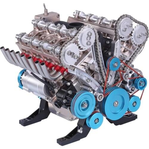 Puzzle Assembly model All metal 3D metal assembly V8 engine model movable mini eight-cylinder engine kids educational toy