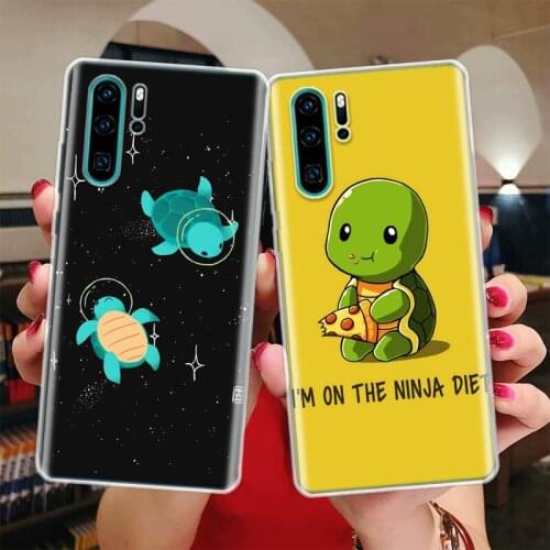 Cartoon Sea Turtle Tortoise Silicon Phone Case For Huawei Honor 10 9 20 Lite Y5 Y6 Y7 Y9 9X 8X 8S 8A 7X 7A 7S Pro + 10i20i Coque