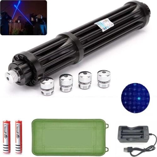 Blue High Power Laser Light Burning laser Outdoor Operation Signal Light Burning Match USB charger/lit Candle/Burn Cigarettes