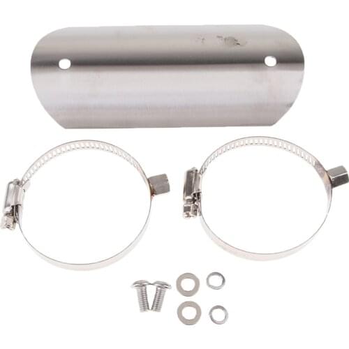 Universal 14.6 cm Stainless Steel Motorcycle Exhaust Muffler Pipe Heat Shield Cover Heel Guard