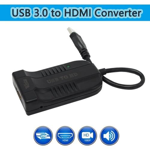 USB HUB to HDMI USB 3.0 to HDMI HD 1080P Video Cable Adapter Converter For PC Laptop HDTV Monitor