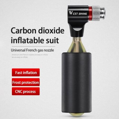 Bicycle carbon dioxide CO2 Mini pump French and American mouth inflatable portable MTB riding equipment Bicycle Pump