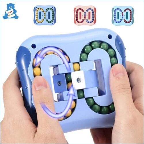 Rotating Magic Beans Cube Intelligence Fingertip Cube Fidget Toys Kids Adult Finger Gyro Magic Disk Educational Toy For Children