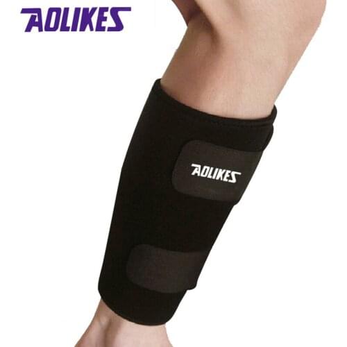 AOLIKES 1 piece shin guards calf compression sleeve basketball fitness cycling leg support pad sports safety vendas para deporte