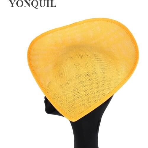 Yellow Or 16 Colors 30CM Imitation Sinamay Fascinator Base Party Headwear For Bridal Elegant Wedding Church Hats 5Pcs/Lot SYB05
