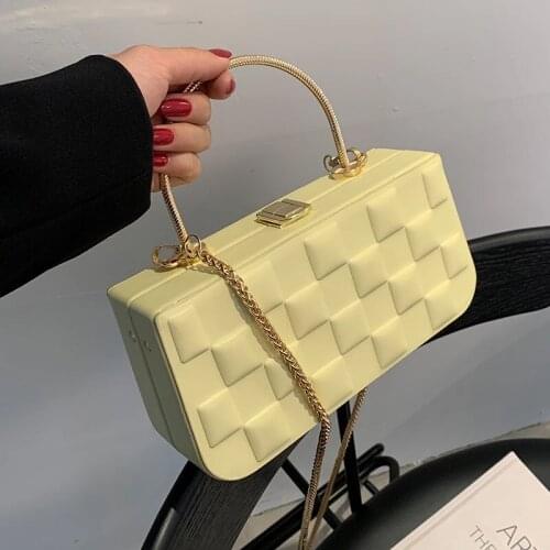 Luxury brand PU Leather Crossbody Bags For Women 2021 Small Totes With Metal Handle Lady Shoulder Messenger Bag Handbags Purses