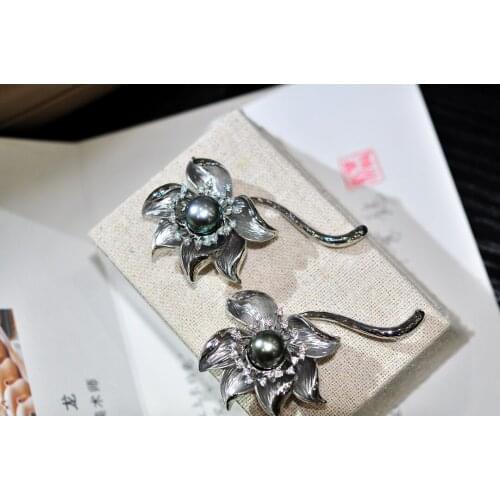 Pearl Brooch Fine Jewelry Gold Filled 8-9mm Nature Sea Water Tahiti Pearl Brooch For Women Fine Birthdays Presents