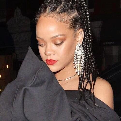 Stunning Crystal Rhinestone Big Water Drop Dangle Earrings for Women Fashion Jewelry Trendy Wedding Statement Earrings Accessory