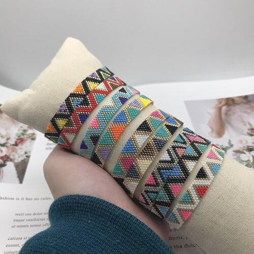 BLUESTAR Women Bracelet MIYUKI Bracelets Geometric Pattern Pulseras Mujer Handmade Woven Loom Bead 2021