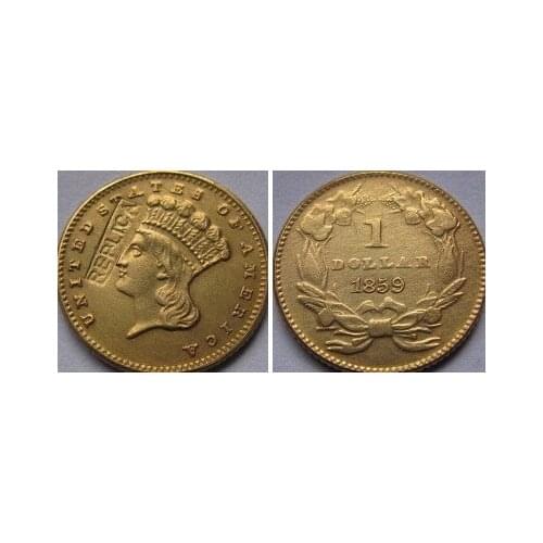 1 GOLD 1859 copy coins