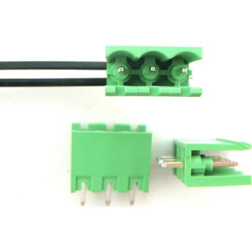 100pcs) 2EDGK-5.08-3P+ 2EDGVC-5.08-3P Straight Pin Screw Terminal Block Connector 3 pin 5.08mm Free shipping