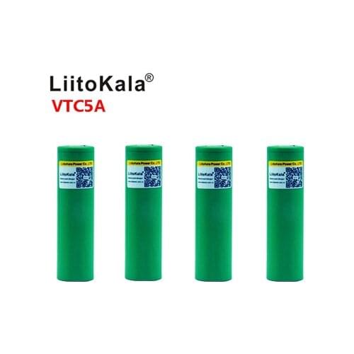 100PCS Liitokala Max 40A Pulse 60A Original 3.6V battery 18650 rechargeable VTC5A 2600mAh High Drain 40A Battery
