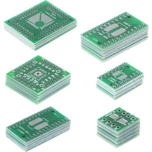 30 Pcs PCB Board Kit SMD To DIP Adapter Converter FQFP32-100 QFN48 SOP8 16 24 28