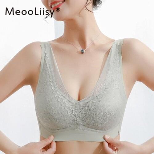 MeooLiisy Seamless Bra Wire Free Brassiere Top Natural Rubber Pad Womens Underwear Sexy Intimates Womens Lingerie Underwear