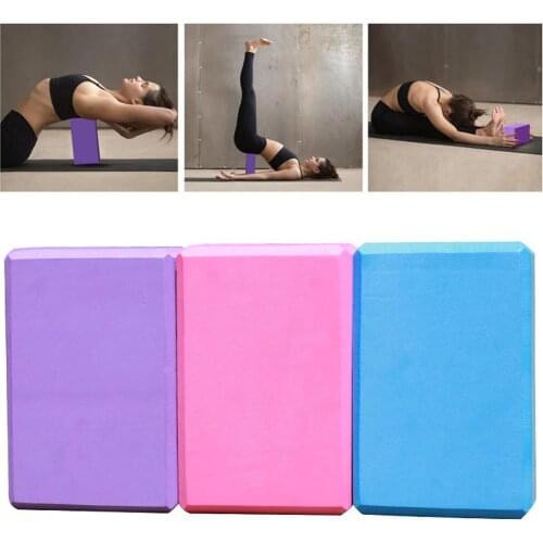 Yoga Block Stretching Aid EVA Colorful Foam Block Brick Gym Pilates Workout Fitness Exercise Tool Body Shaping Health Training