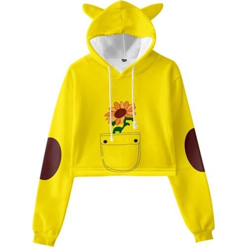 Wonder Egg Priority Short Child Anime Hoodies Long Sleeve Cat Hat Cute Sweet Sweatshirts 3D Print Streetwear Girl New Top Hoody