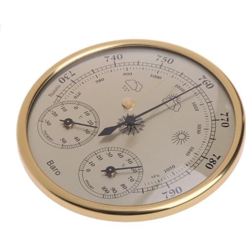 -30~50℃ 0~100%RH 970~1050hPa Wall Mounted Household Barometer Thermometer Hygrometer Weather Station Hanging