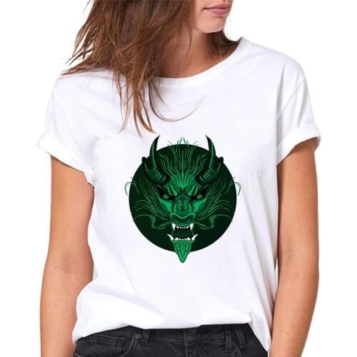 Cool dragon Print Female T Shirt Harajuku Graphics T-Shirts Women New Summer Short Sleeve Tshirt Casual Clothing Tee Tops Female