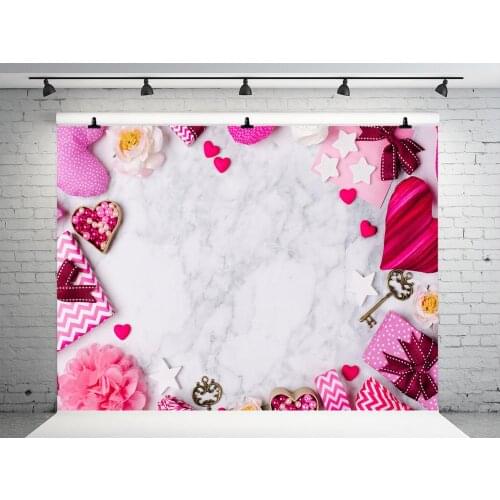 VinylBDS 10x10ft (300x300cm) ValentineS Day Photo Background Photography Backdrop White Marble Studio Background Washable
