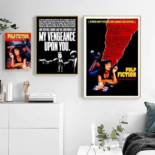 Pulp Fiction Movie Classic Art Canvas Art Print Painting Modern Wall Picture Home Decor Bedroom Decorative Posters No Frame
