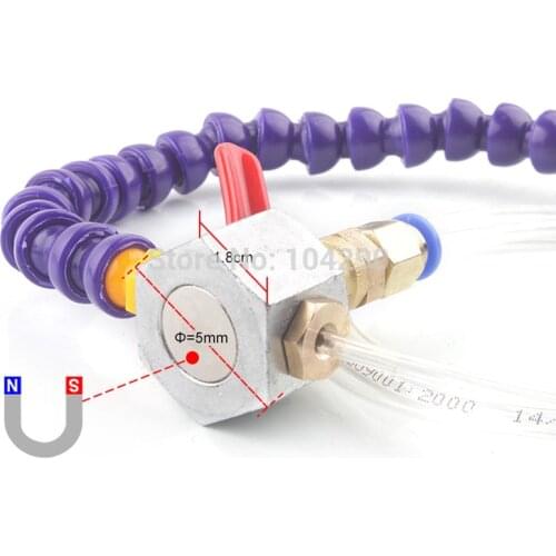 Magnetic Mist Sprayer Coolant System Cooling Tube Coolant Oil Pipe Plastic & Brass for CNC Engraving Machine