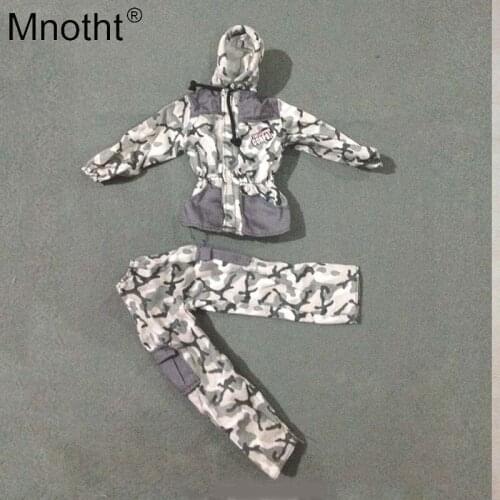 Mnotht 1/6 Snow Camouflage Suit Hooded Jacket+Pant Set 6 Styles Male Clothes Toys Accessory For 12'' Soldier Action Figure m2