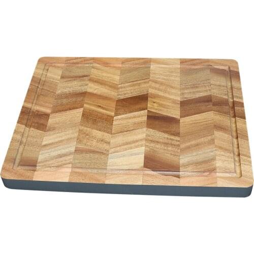 Jaswehome 2021 New End Grain Acacia Wood Cutting Board Large Wood Chopping block Kitchen Wooden Chopping Board Serving Platter