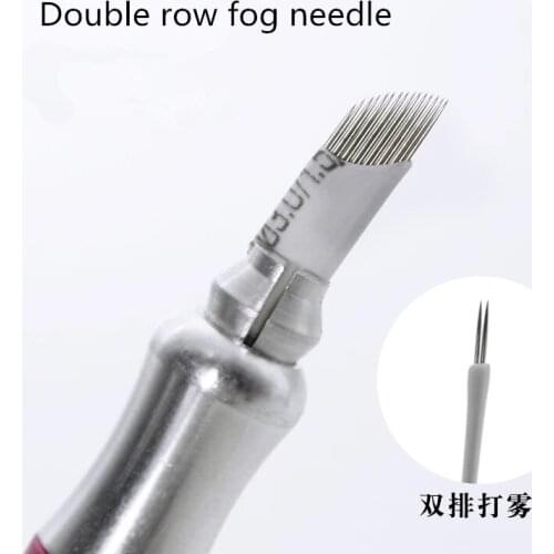 New 15Pins 2 row Permanent Makeup Eyebrow Tatoo Blade Microblading Needles For 3D Embroidery Manual Tattoo Pen 50pcs/lot