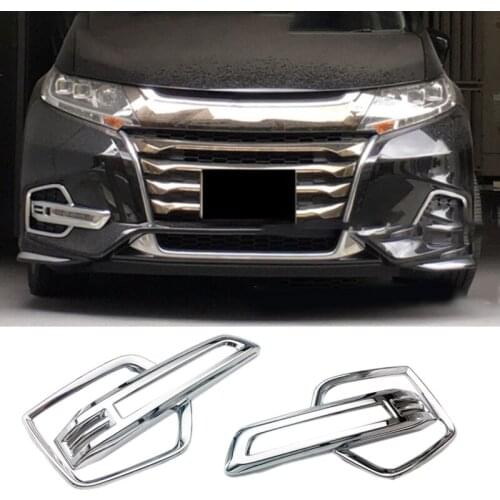 NEW-Car Front Bumper Fog Lamp Cover Fog Lamp Frame Decorative Strip Fog Lamp Grille Suitable for Honda Odyssey 2018
